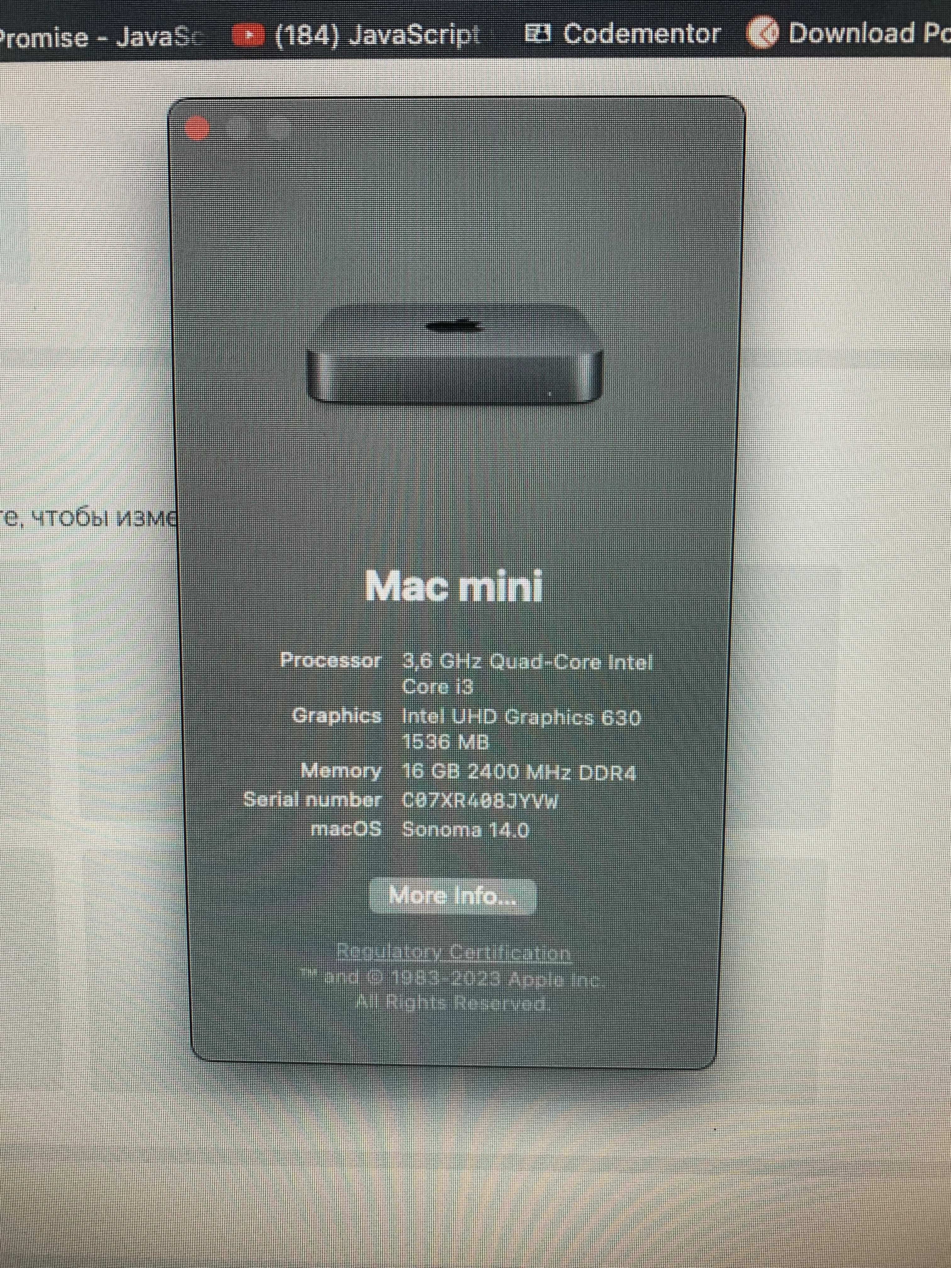 Mac mini 2018 I3 16gb коробка документ: 4 500 000 сум - Настольные  Кумкурган на Olx