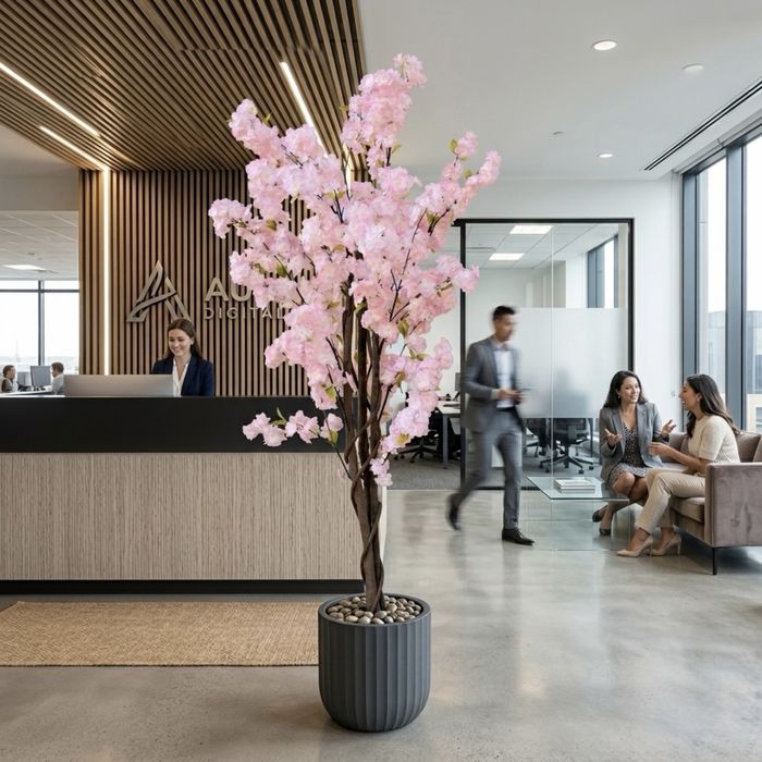 Cires Japonez Artificial (Sakura), Inaltime 190 cm, Aspect Natural, Roz Premium