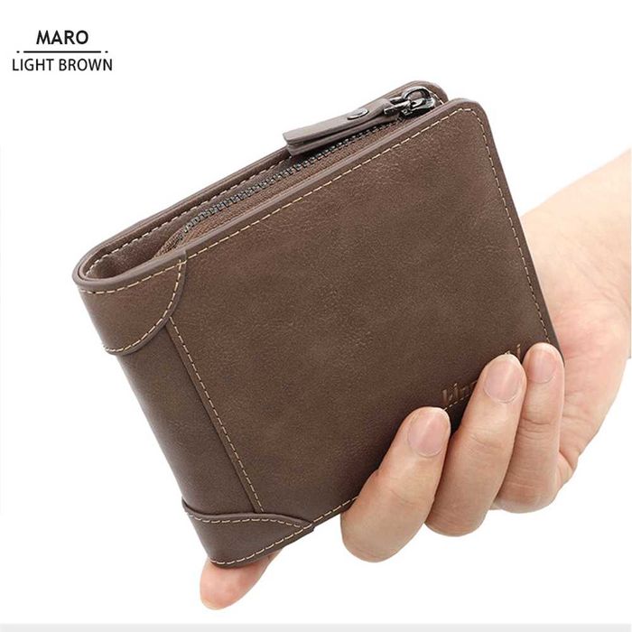 Portofel pentru Barbati, din Piele Ecologica, cu Protectie RFID, Negru Simplu/Negru cu model/Maro cu model/Trifold Negru/Trifold Maro, PriStyle®