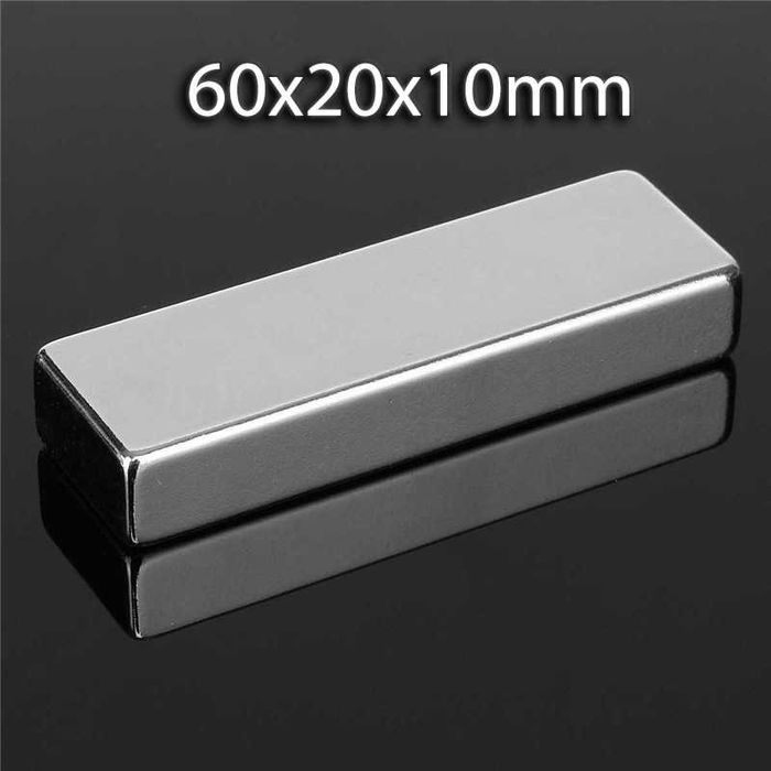 60x20x10mm неодимов МАГНИТ N52, Neodymium magnet NdFeB magnit neodimov
