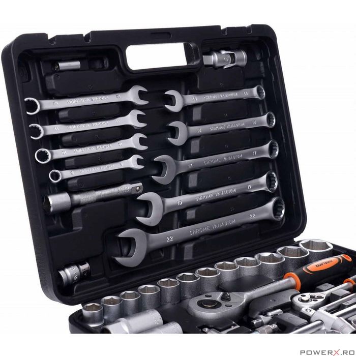 Trusa de scule, set chei pentru ateliere, 82 piese, Kraft