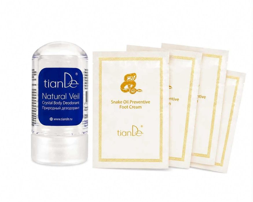 Комплект Natural Veil + 4 бр. Профилактичен крем със змийска мас