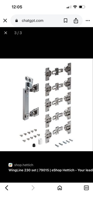 Механизъм за плъзгащи врати HETTICH WL230 – нов, оригинал