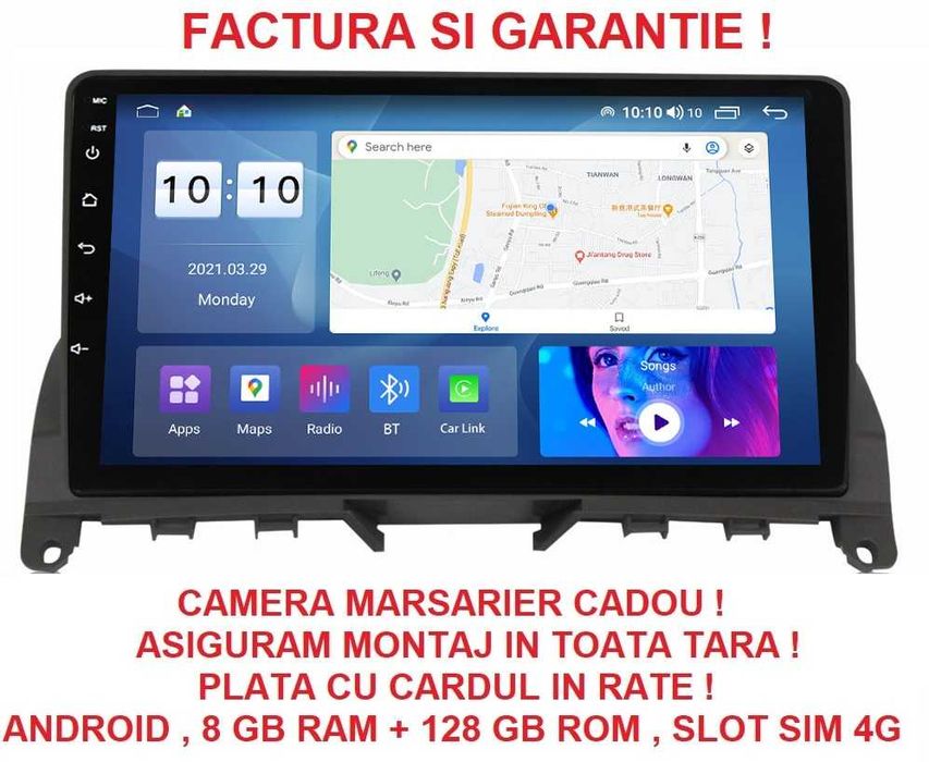 Navigatie Mercedes C Class W204 din 2006 - 2012 , Garantie 2GB 4GB 8GB