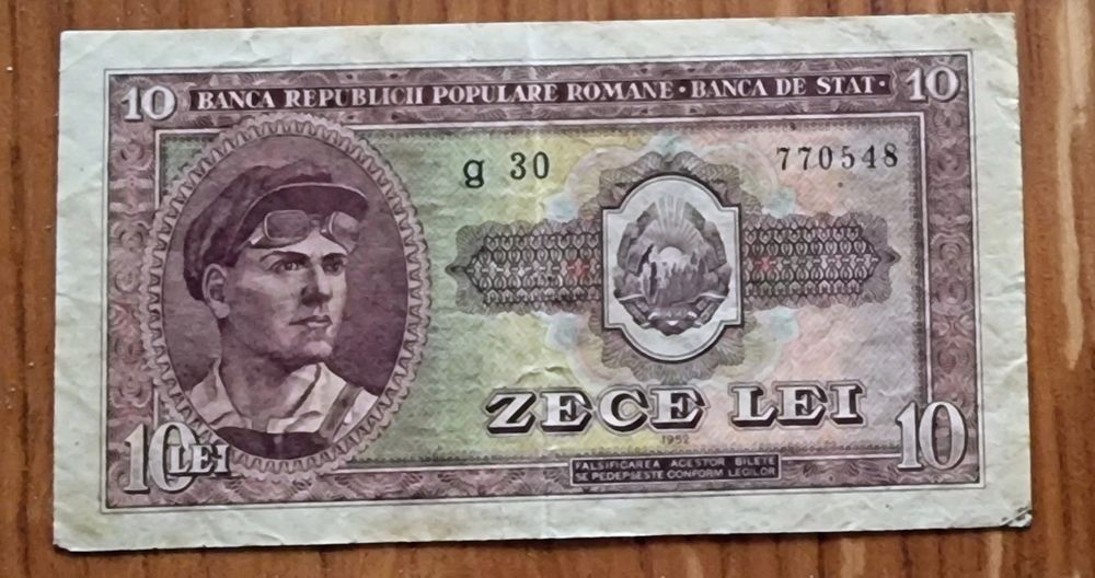 10 lei 1952 bancnota frumoasă