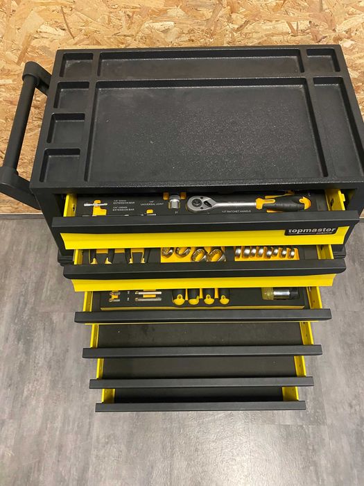 Бормашина ударна безч. 20V 2-ск. 2х4Ah 155Nm куфар/	Количка за инструм