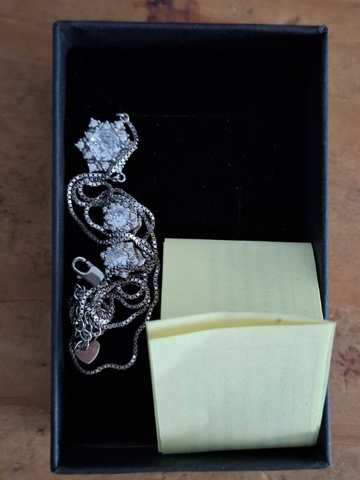 Set cercei si colier argint 925 si zirconiu, Fulgi de nea