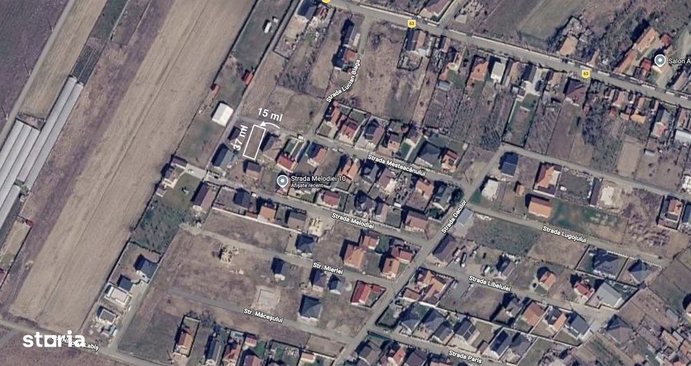 Teren intravilan 551 mp – Cihei, zonă liniștită