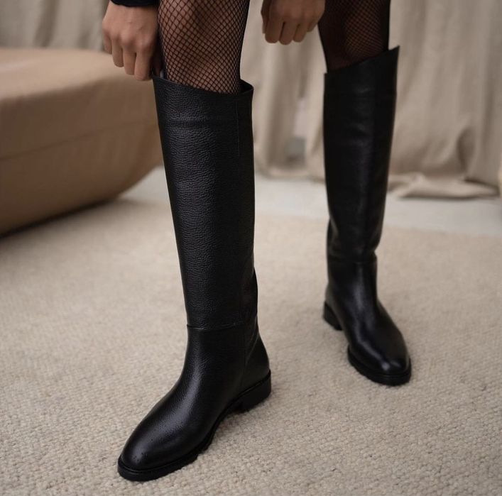 Сапоги кожаные