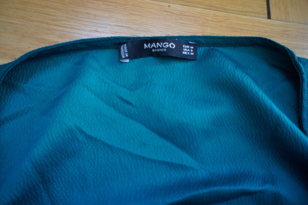 Къса зелена рокля Mango