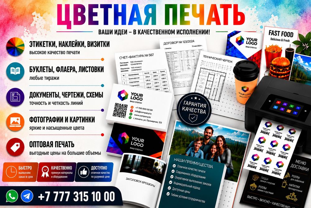 Цветная и ч/б печать