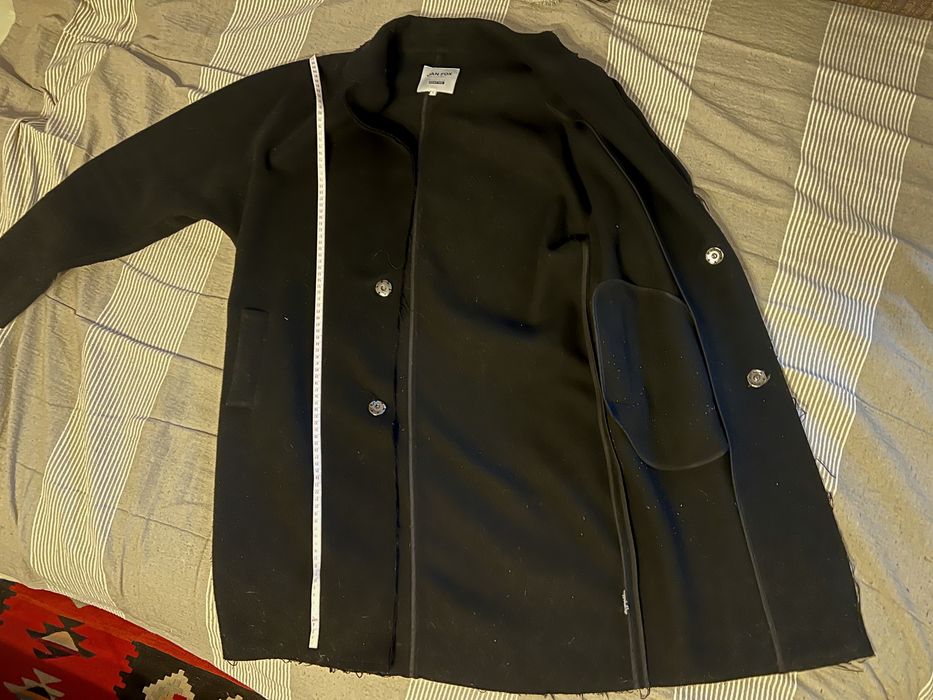 Черно мъжко палто Jan Fox - S