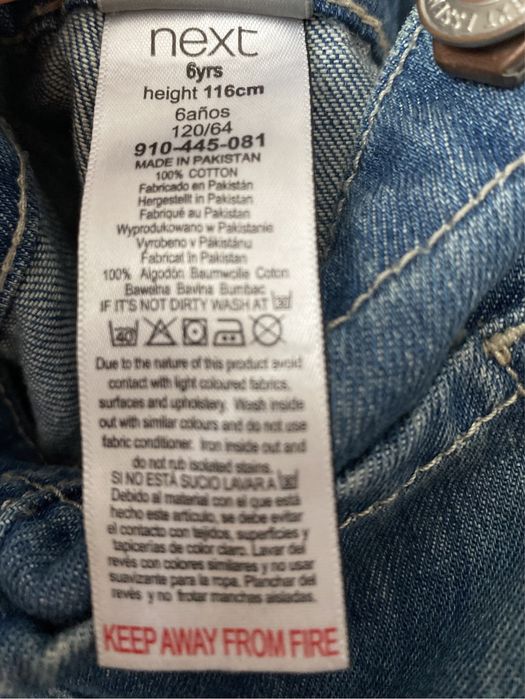 Salopeta blugi fete 6 ani - NEXT