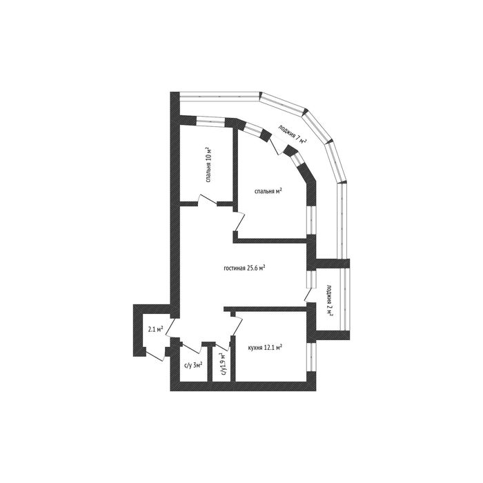 Квартира 3 комнатная