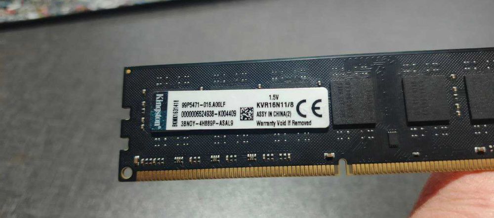 Оперативная память Kingston DDR3/1600Mhz/16GB (8+8)