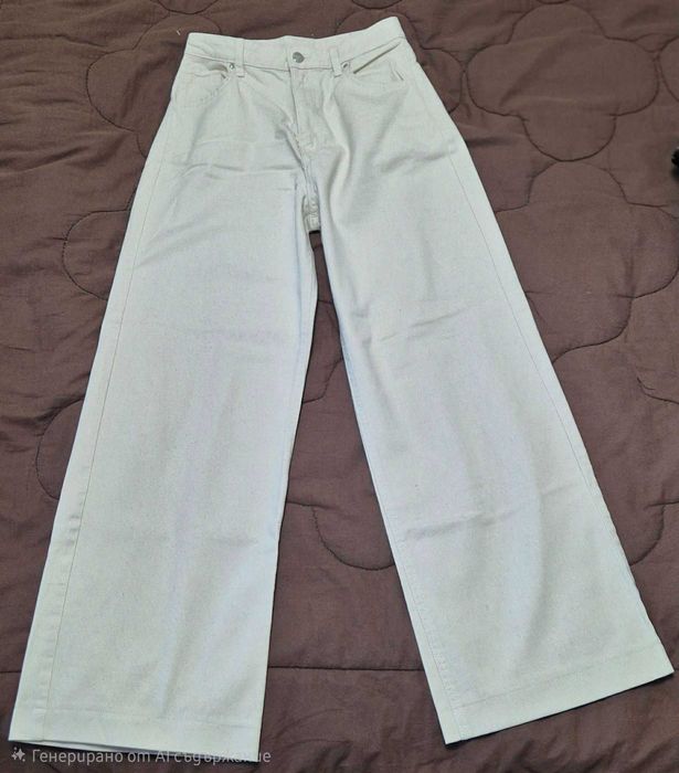 Бежови широки дънки Sinsay