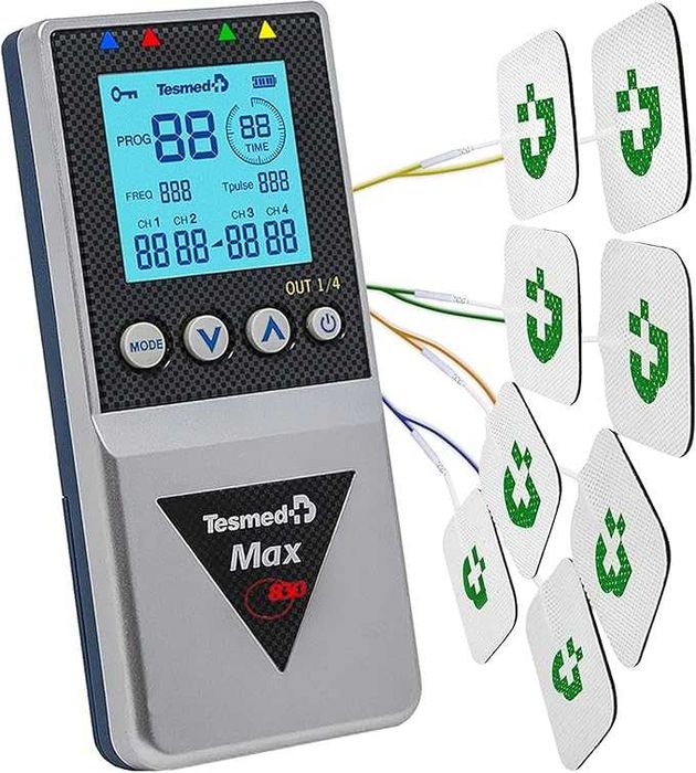 TESMED Max 830:Професионален мускулен стимулатор 4 канала 20 електрода