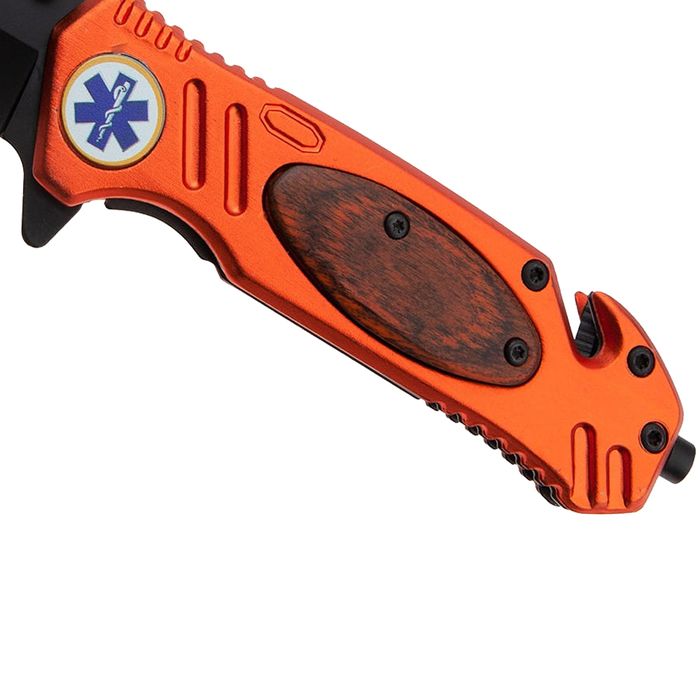 Briceag vanatoare IdeallStore®, Medical Rescue, 20.5 cm, portocaliu