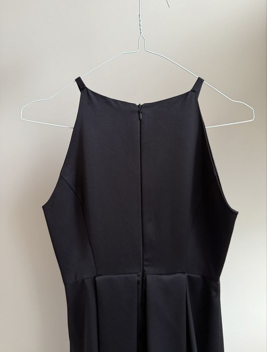 Миди черна рокля с дантела - размер S/M