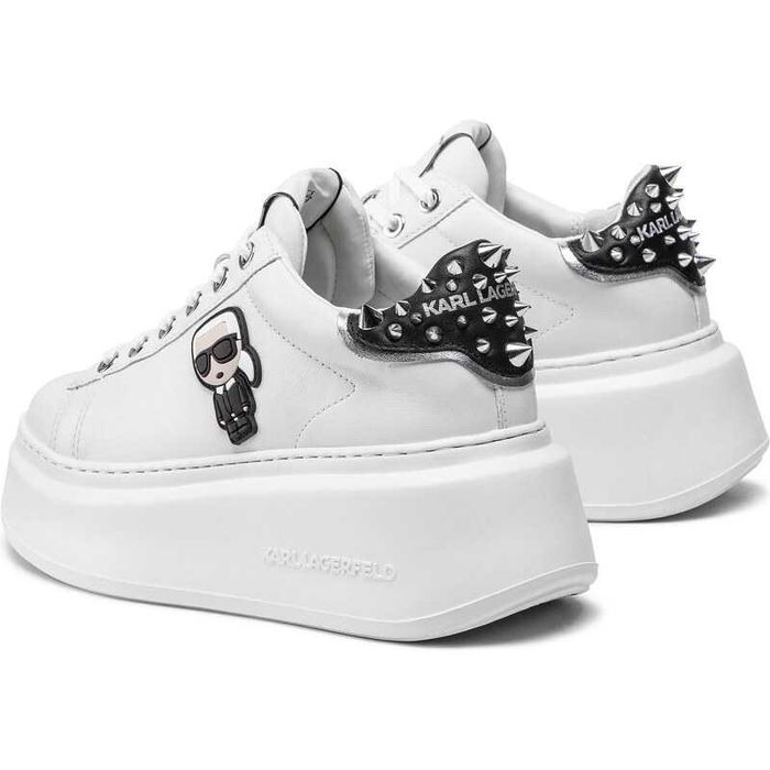 KARL LAGERFELD № 39 – Дамски кожени кецове с капси и лого нови с кутия