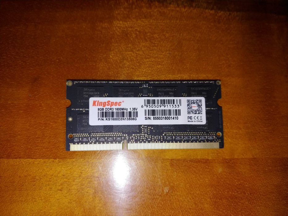 Оперативная память SO-DIMM 8GB DDR3 1600MHz 1.35V