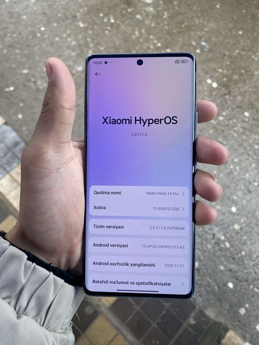 Redmi not 14 pro 12 ga 512 Gb