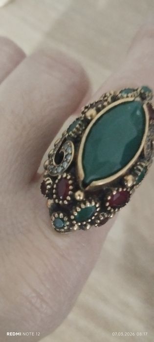 Кольцо с натуральным камнем