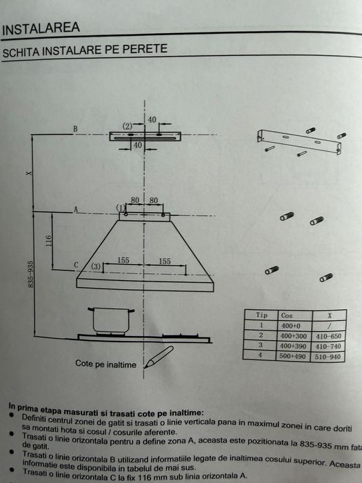 Vând hotă Pyramis