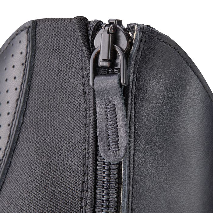 Cizme piele echitație 560 Negru Adulți - produs resigilat Decathlon