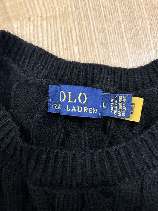 Pulover Polo Ralph Lauren – cable knit (negru)