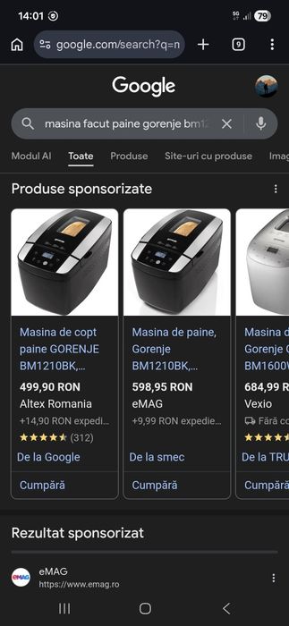 Vand Masina de facut paine Gorenje