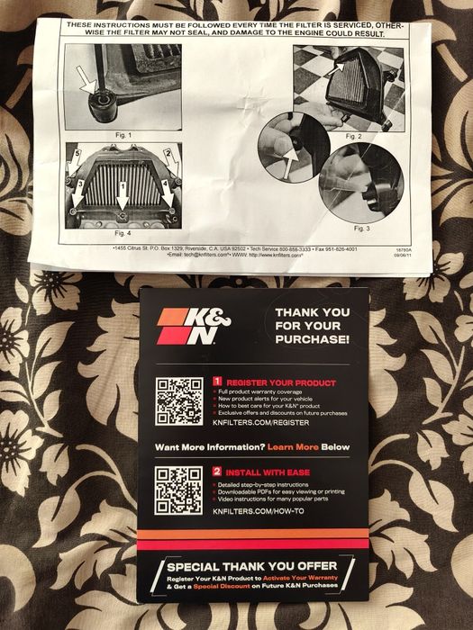 Спортен въздушен филтър K&N YA-6006 Yamaha R6 2006-07г