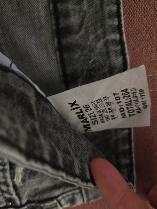 Fusta din denim gri