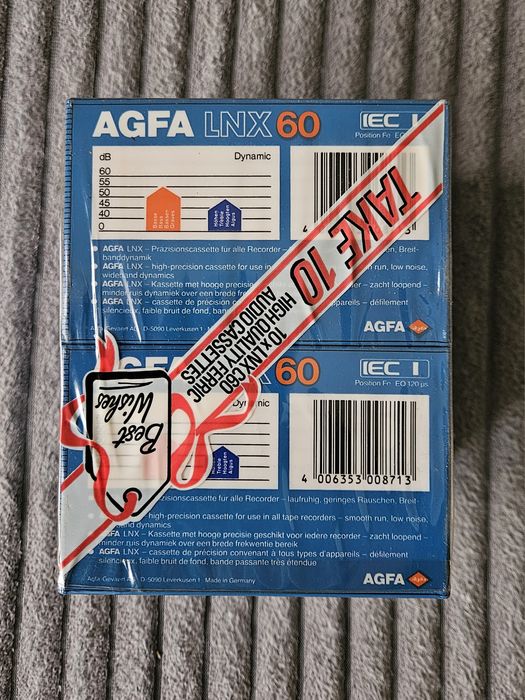 10 Casete Audio AGFA LNX60 sigilate