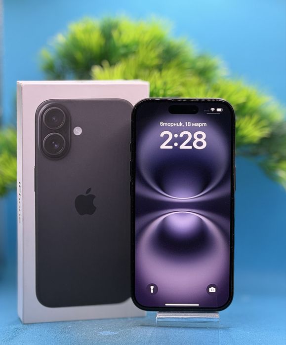 ГАРАНЦИОНЕН!!! Apple iPhone 16, 128GB, 5G, Black