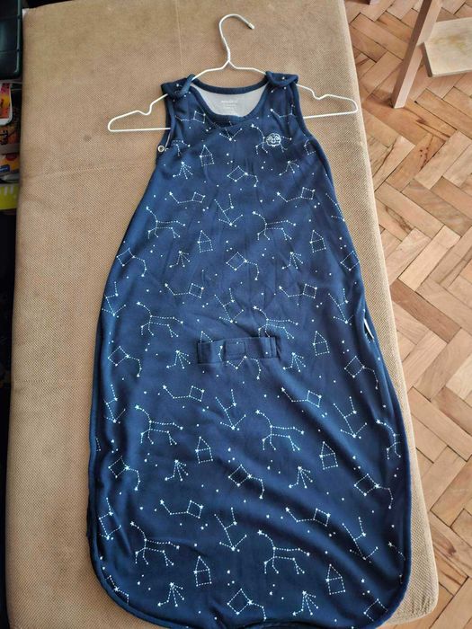 4 сезонен спален чувал от МЕРИНО вълна Woolino (нощно небе), 2м.до2 г.