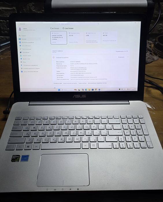 Ноутбук Asus N552v. Рабочий