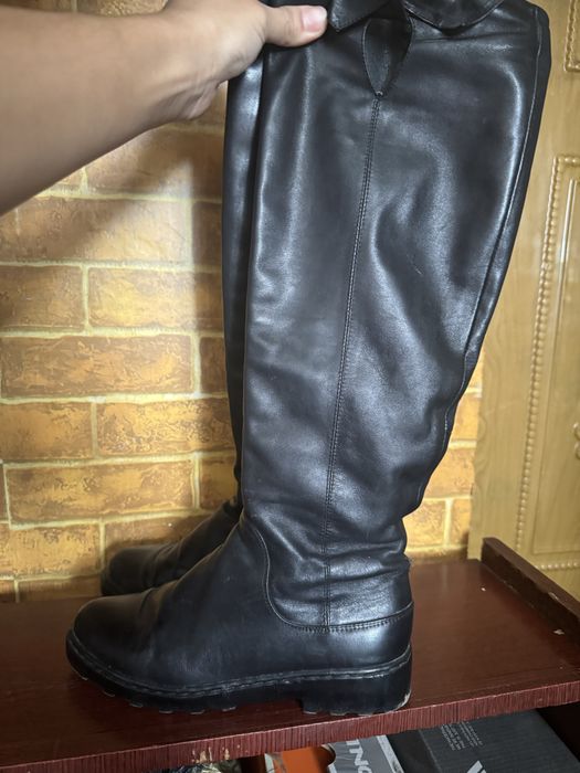 сапоги женские кожаные