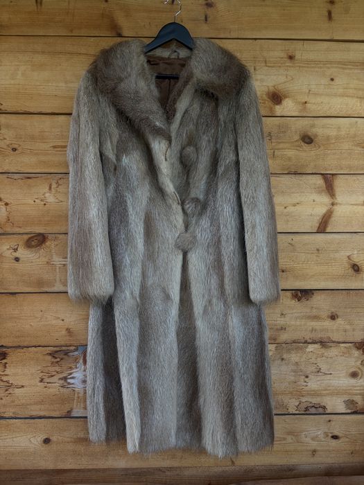 Haina din BLANA NATURALA de NUTRIE vintage