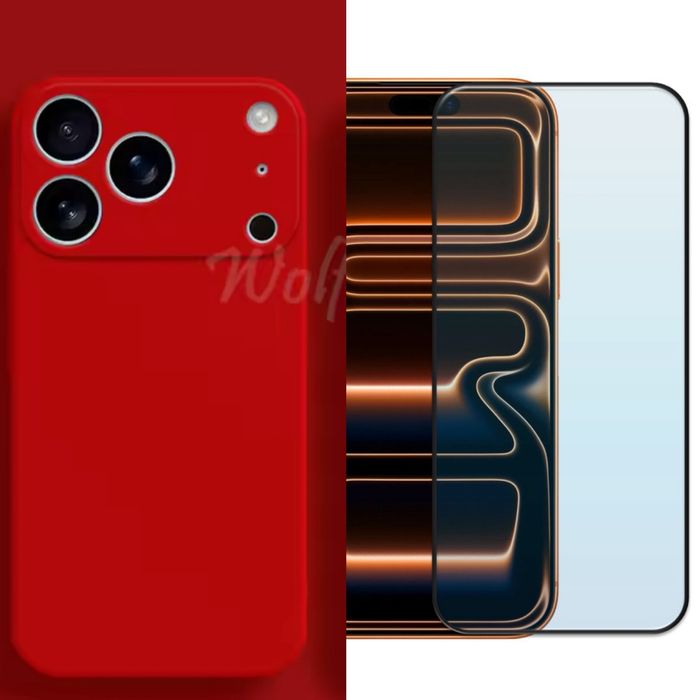 Husa Colorata Fina + Folie Sticla 11D/6D/Privacy Iphone 17/AIR/PRO/MAX