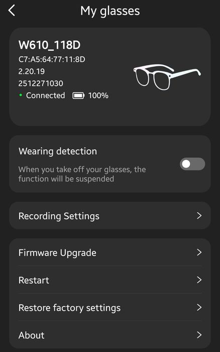 Ochelari Smart AI 8Mp Bluetooth