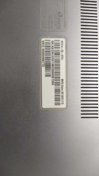 Ноутбук Acer Swift 3 (  SF314—52—57X1   )