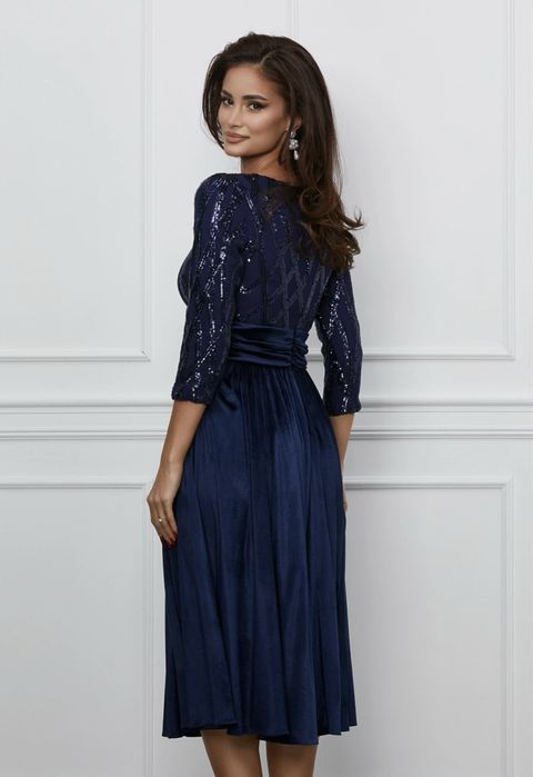 Rochie cu paiete si catifea