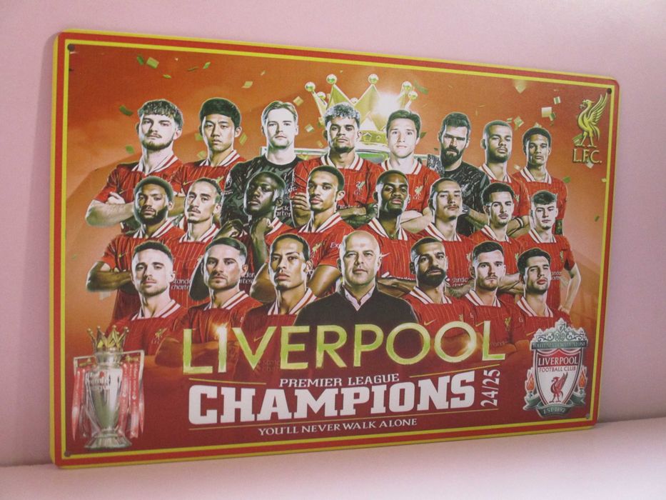 2 Метални Табели-Картини-Liverpool-Premier League Champions-2020/2025