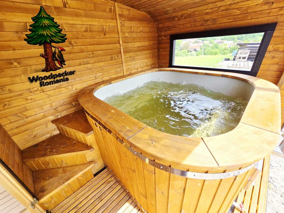 Sauna combinata cu jacuzzi