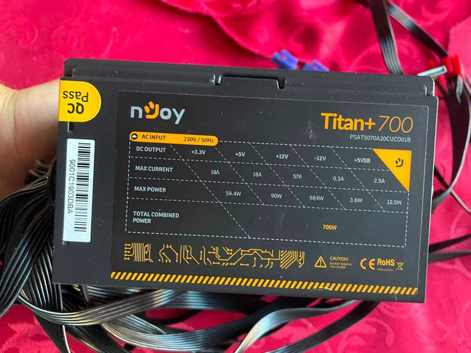 Sursă nJoy Titan+ 700, 700W, 80+ Bronze, PFC Activ