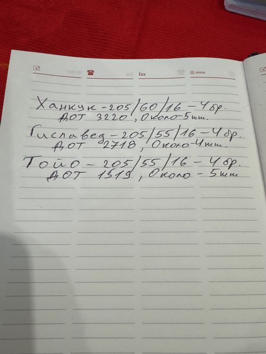 Гуми 16 цола, три комплекта