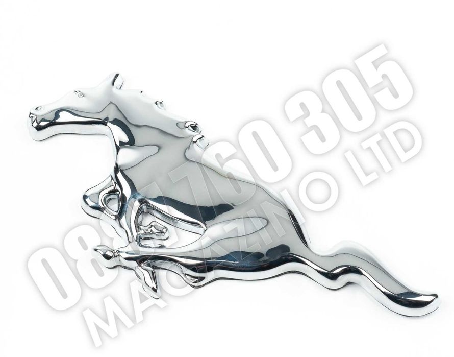 Mustang Running Horse Емблема Форд Мустанг Хромиран или Черен Мат