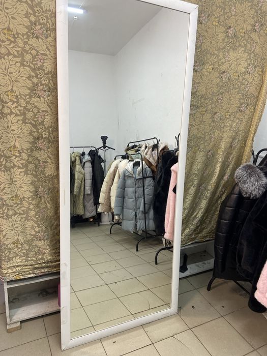 Рейл, стойки, зеркало для одежды