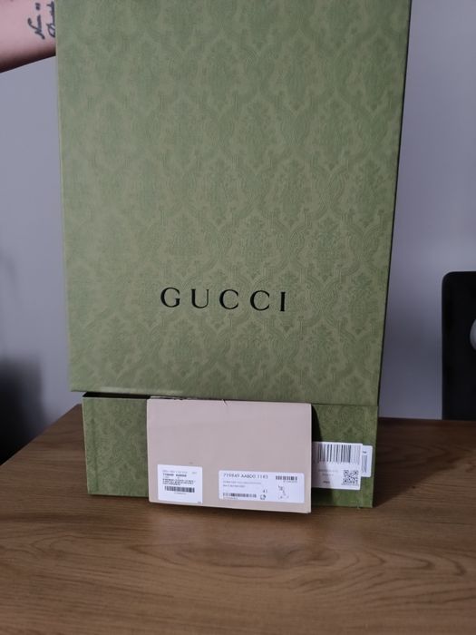 Оригинални дамски боти Gucci Jumbo GG Canvas Leather Boots